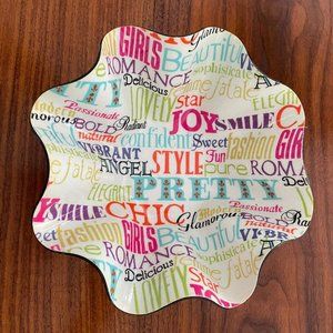 Retro-Style Decorative Plastic Bowl - Unique, Fun, Bold & Bright!!